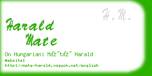 harald mate business card